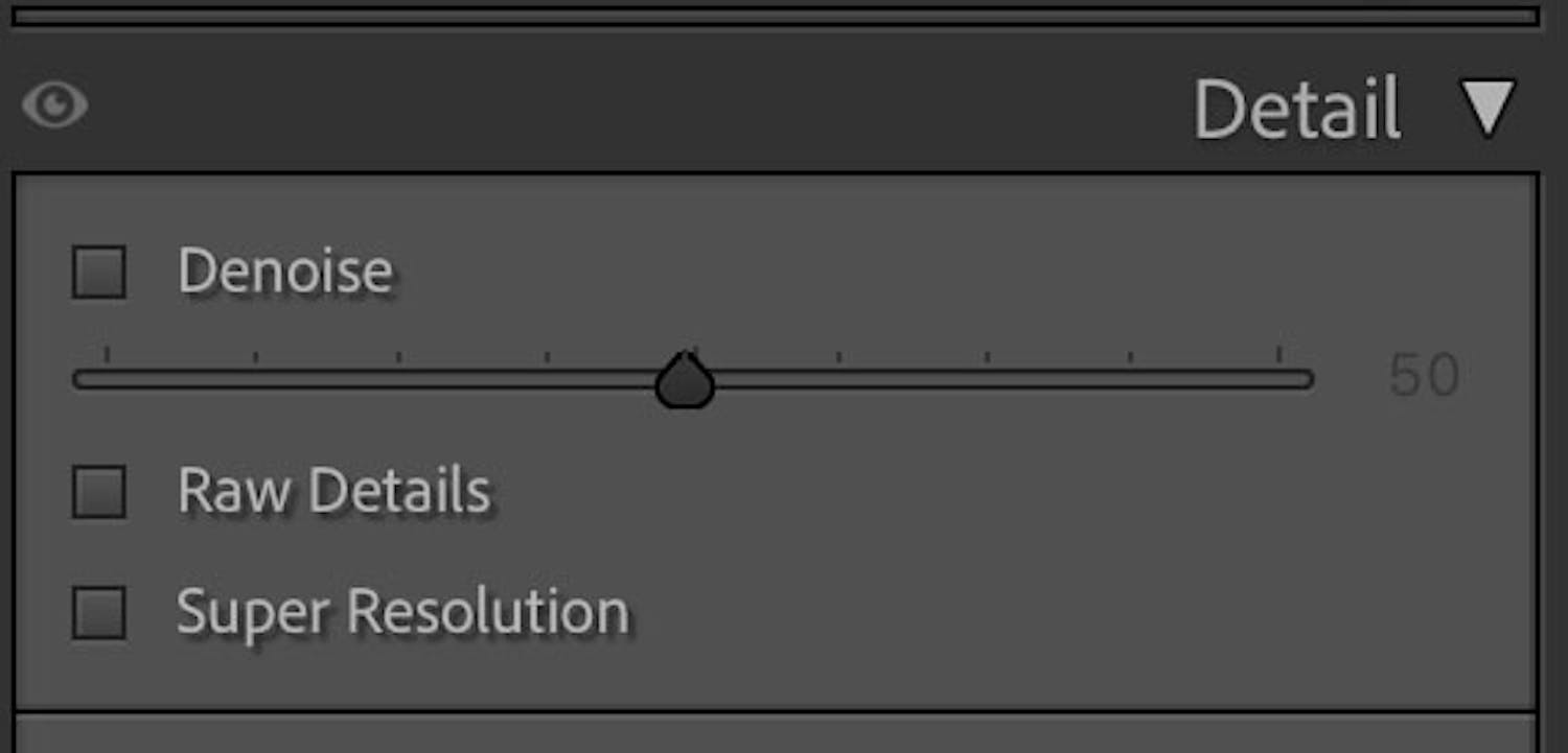 nondestructive Lightroom Classicin Detail-paneeli.